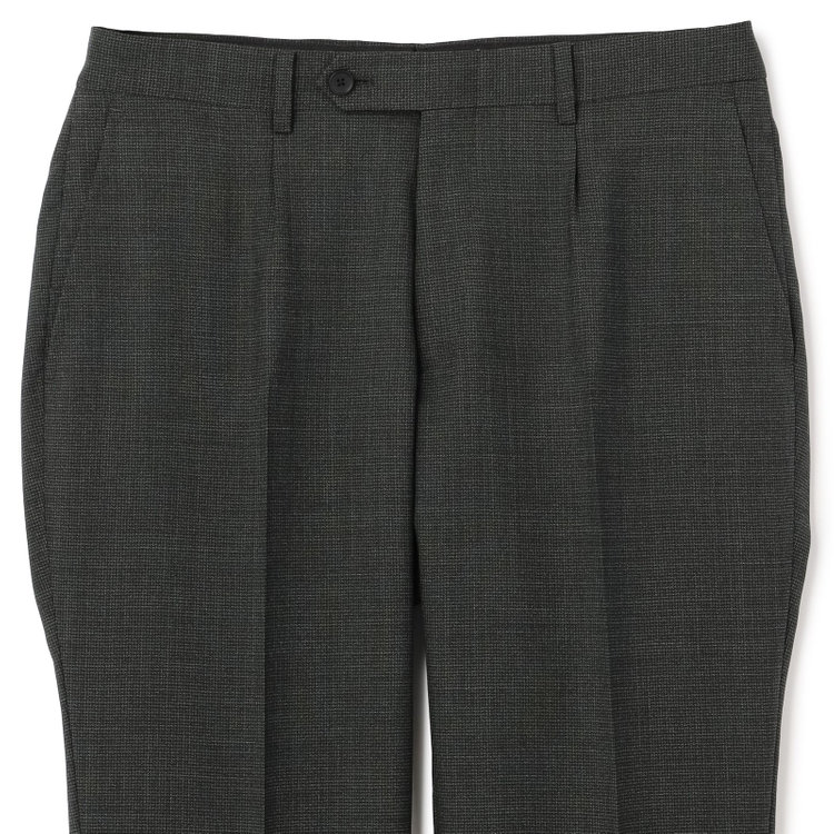 ＪＰ コンフォート 【JOHN PEARSE comfort】【春夏】2釦シングルスーツ ショートタック/グレー×チェック/REAL GRAY/NEW ZEALAND WOOL/SHOWER CLEAN/SustainaBee Wool/※裾上げ必要 黄淡色