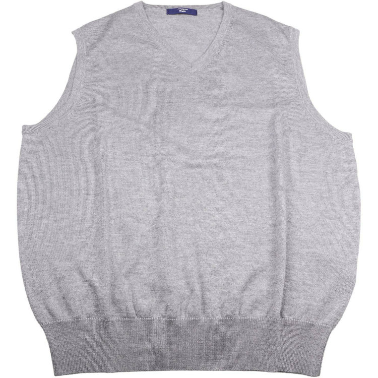 ＪＰコンフォート ネイビー 【JOHN PEARSE comfort navy】ニットベスト/ライトグレー/ZEGNA BARUFFA /マシンウォッシャブル グレー系(灰)