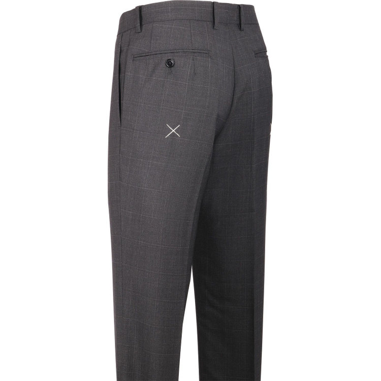 ＵＮＰＲＥＳＳＵＲＥ 【Unpressure】【春夏】スペアパンツ付き/2釦シングルスーツ 0タック/グレー×チェック グレー系(灰)