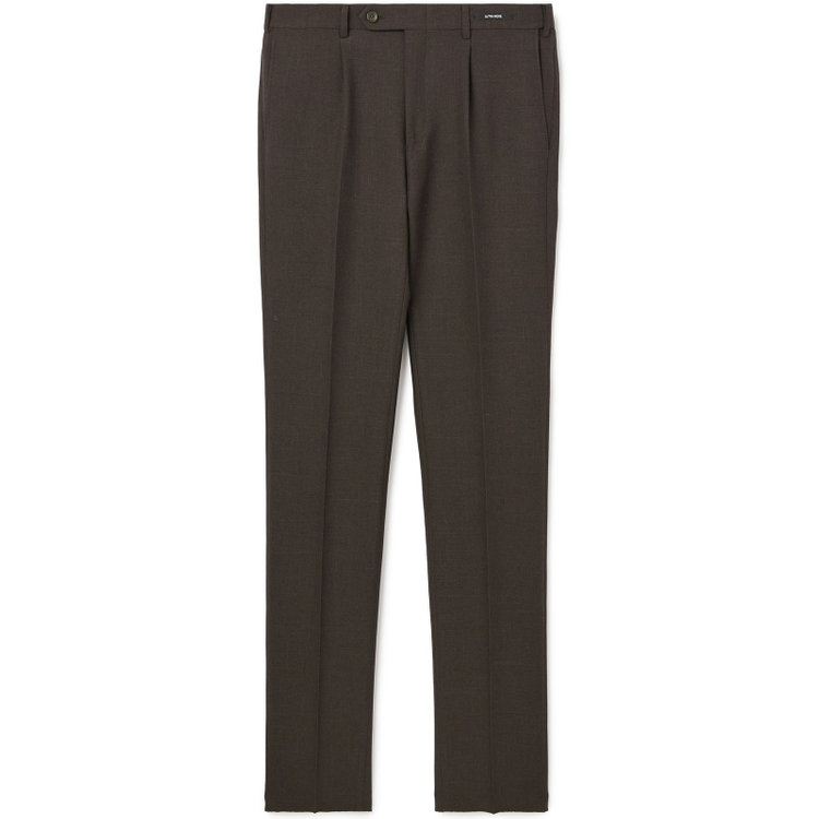 ＪＰコンフォート ネイビー 【JOHN PEARSE comfort navy】【秋冬】TUMUGITO 1タックパンツ セットアップ対応/ ブラウン/ ウエストムーブ/ULTRA MOVE/ ウォッシャブル ※裾直し必要 茶中間