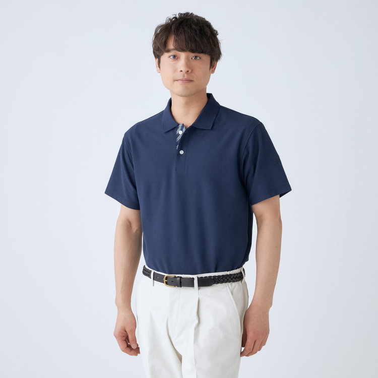 スタンリーブラッカ 【stanley blacker new york】【半袖】ポロシャツ/ネイビー 紺中間