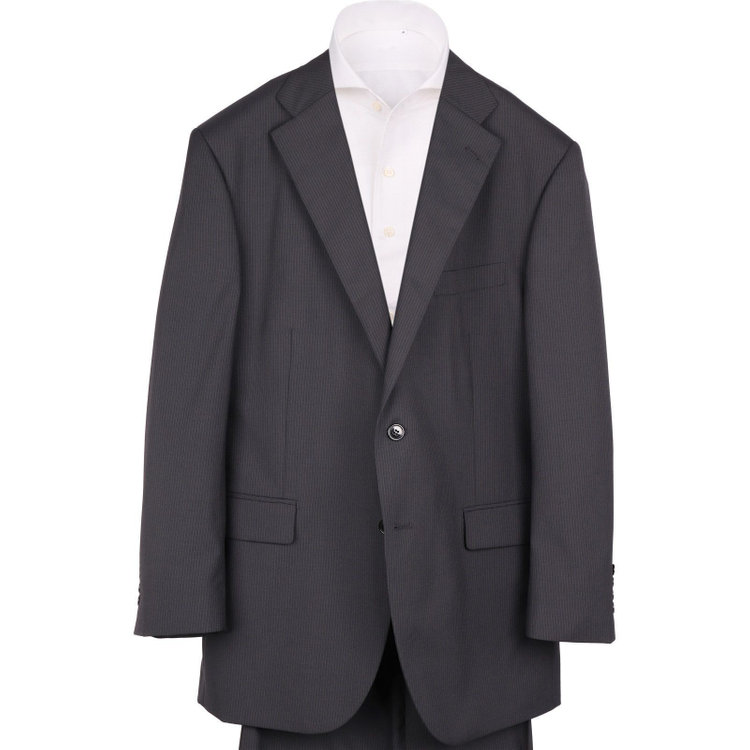 トゥルートップ 【TRUE TOP】【春夏】2釦シングルスーツ 1タック/ネイビー×ストライプ/ウォッシャブルパンツ ネイビー系(紺)
