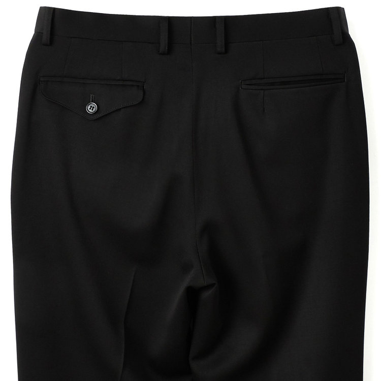 ドナートヴィンチ 【Donato Vinci Italy】【ベーシックシルエット】カシミヤシルクブレンド濃染加工/4釦1掛けダブルフォーマルスーツ 1タックパンツ/防虫加工/導電性繊維/アジャスター付き/※裾上げ必要 黒