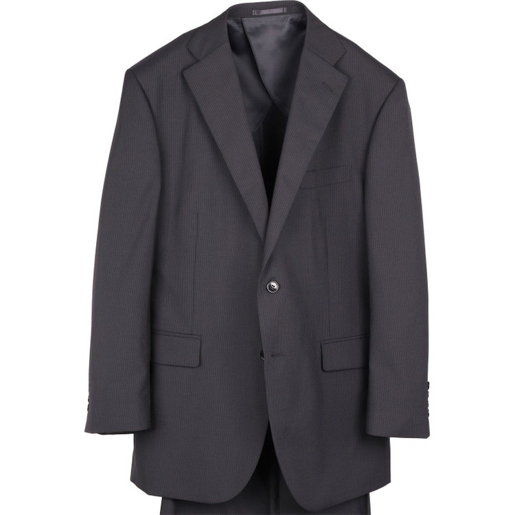 トゥルートップ 【TRUE TOP】【春夏】2釦シングルスーツ 1タック/ネイビー×ストライプ/ウォッシャブルパンツ ネイビー系(紺)