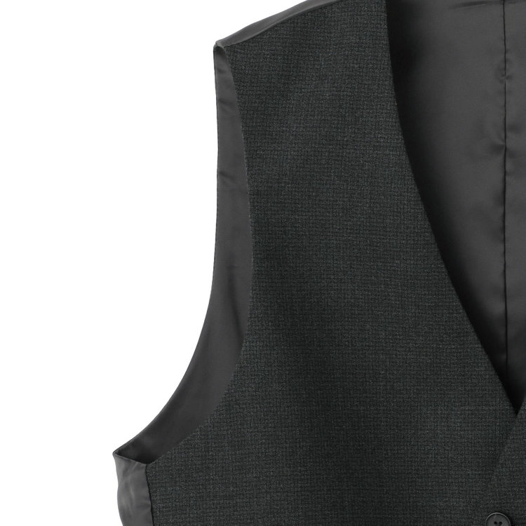 ＪＰ コンフォート 【JOHN PEARSE comfort】【秋冬】リバーシブルジレ(ベスト)/グリーングレー×チェック＆グレー×ソリッド/SHOWER CLEAN 黄淡色