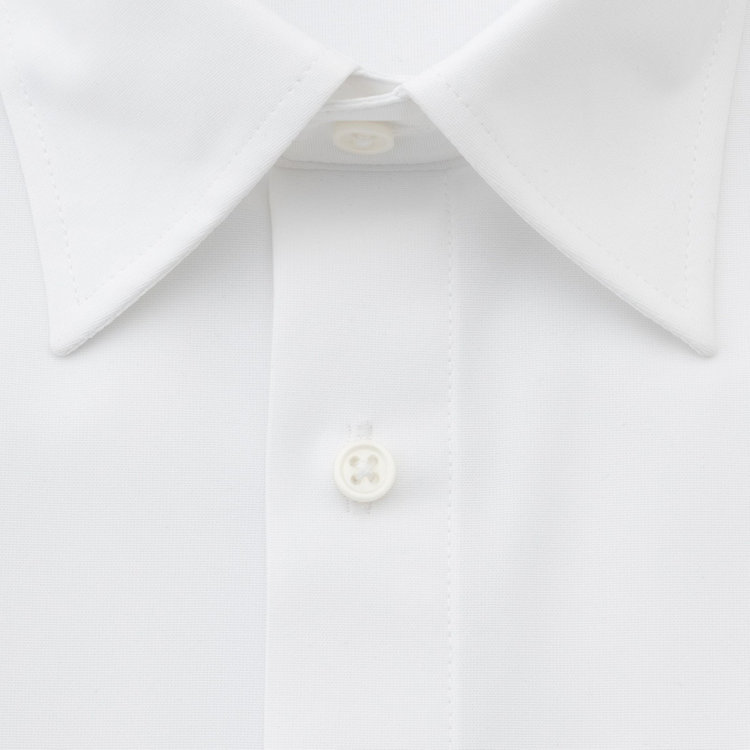 ドナートヴィンチウォモ 【Donato Vinci Italy Uomo】【STYLISH】【ノーアイロン】レギュラーカラードレスワイシャツ/ホワイト/ULTRA MOVE/ニット素材 白