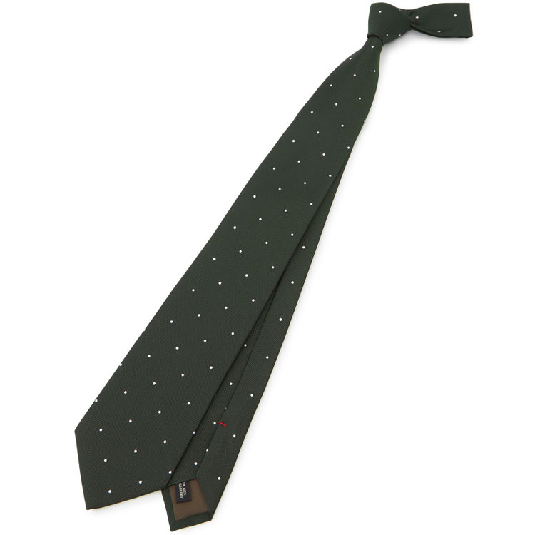 ドナートヴィンチ 【名品】【Donato Vinci Italy】シルクドットネクタイ 8.5cm;幅/グリーン/MADE IN JAPAN その他