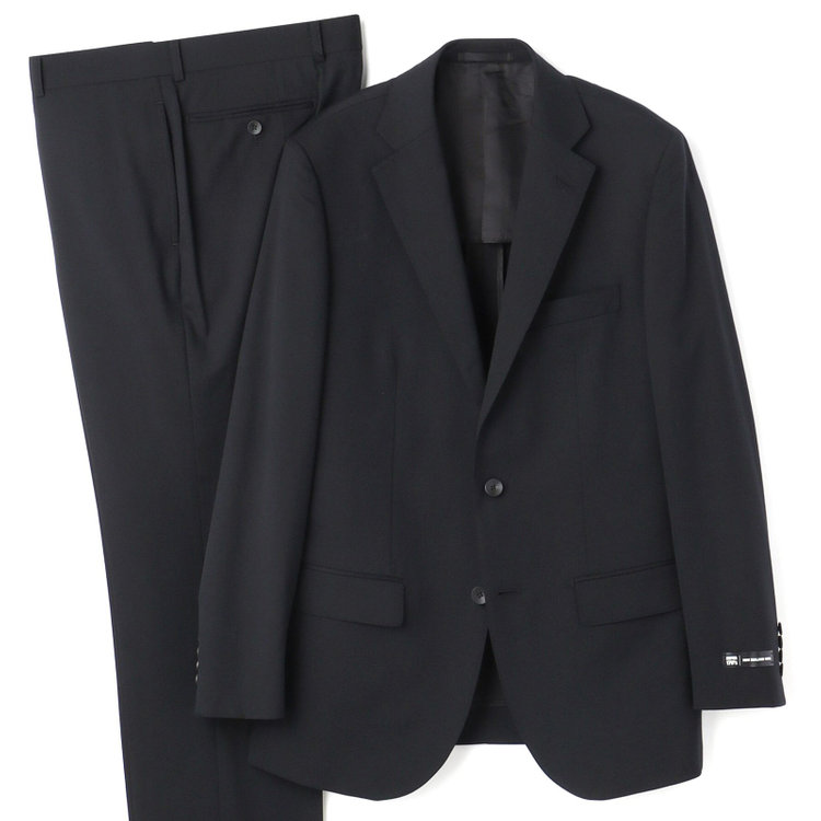 ドナートヴィンチウォモ 【THE 神 SUIT】【Donato Vinci Italy UOMO】【春夏】2釦シングルスーツ 0タック/ブラック/NEW ZEALAND WOOL SUPER170'S/※裾上げ必要 黒