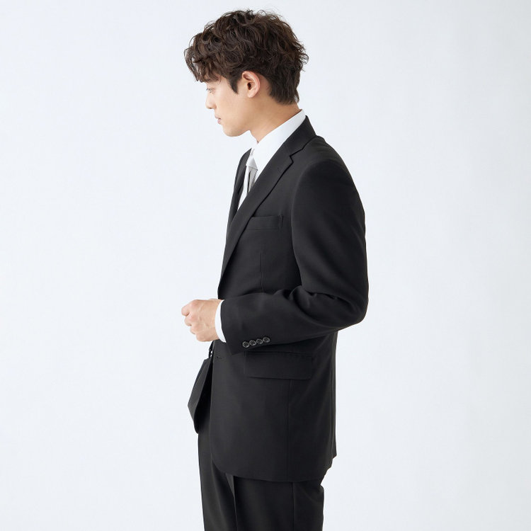 ドナートヴィンチ 【Donato Vinci Italy】【ベーシックシルエット】【春夏】サマーフォーマル 2釦シングル1タックパンツ/ウエストアジャスター仕様/防虫加工/ナノ撥水加工/※裾上げ必要 黒