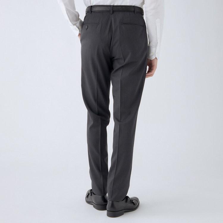 ＪＰ コンフォート 【ULTRA MOVE CROSS】【JOHN PEARSE comfort】【年間】ショートタックスラックス/グレー×カルゼ/※裾上げ必要 グレー濃色