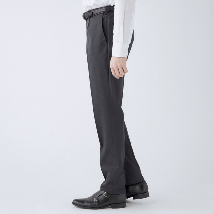 ＪＰ コンフォート 【ULTRA MOVE CROSS】【JOHN PEARSE comfort】【年間】ショートタックスラックス/グレー×カルゼ/※裾上げ必要 グレー濃色