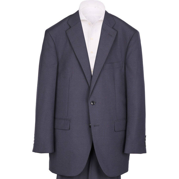 トゥルートップ 【TRUE TOP】【春夏】2釦シングルスーツ 1タック/ネイビー×チェック/ウォッシャブルパンツ ネイビー系(紺)