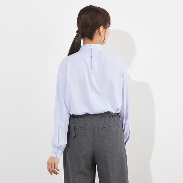 ナチュラル　ビューティー  【NATURAL BEAUTY】リボンブラウス/ブルー 青淡色