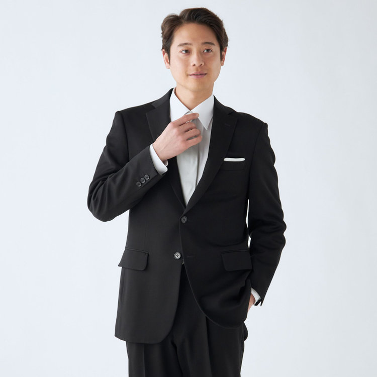 【Donato Vinci Italy】【秋冬】カシミヤシルクブレンド濃染加工/2釦シングルフォーマルスーツ 1タックパンツ/防虫加工/導電性繊維/アジャスター付き/※裾上げ必要