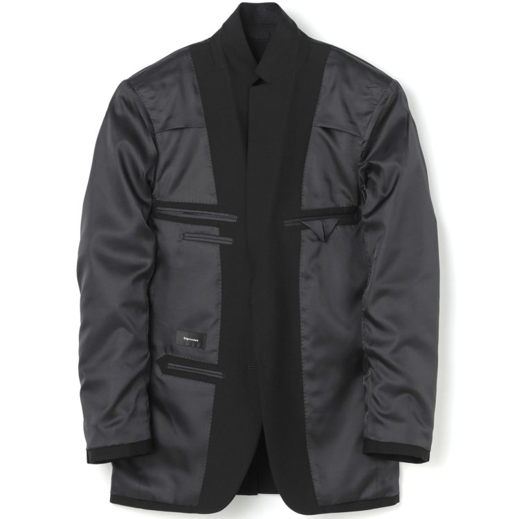 ＵＮＰＲＥＳＳＵＲＥ 【Unpressure】【スリムシルエット】2釦シングルフォーマルスーツ 0タックパンツ/アジャスター付き/※裾上げ必要 黒