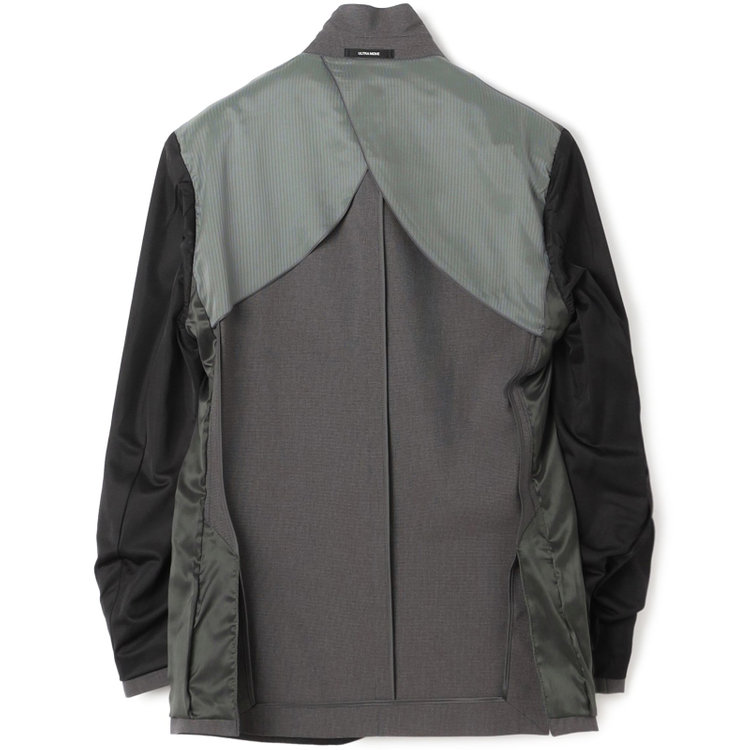 ＪＰ コンフォート 【JOHN PEARSE comfort】【春夏】2釦シングルスーツ ショートタック/グレー×ハウンドトゥース/ULTRA MOVE/TRABEST/ウエストシャーリング仕様/ウォッシャブル/ストレッチ/※裾上げ必要 グレー濃色