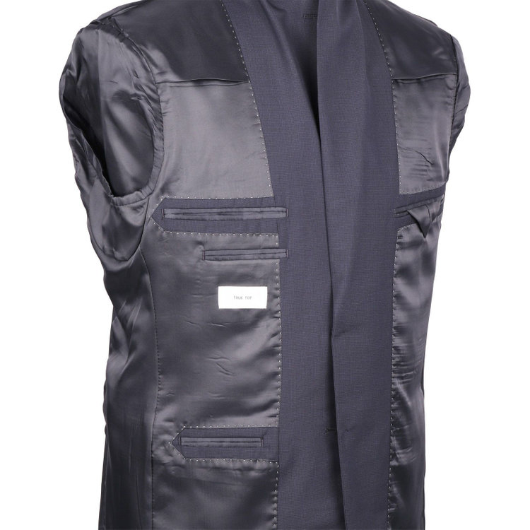 トゥルートップ 【TRUE TOP】【春夏】2釦シングルスーツ 1タック/ネイビー×チェック/ウォッシャブルパンツ ネイビー系(紺)