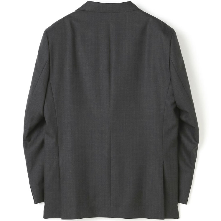 ＫＡＮＳＡＩＭＡＮ 【KANSAIMAN collection】【秋冬】2釦シングルスーツ ショートタック/グレー×ストライプ/REAL GRAY COLLECTION/NEW ZEALAND WOOL SHOWER CLEAN/SustainaBee Wool グレー濃色