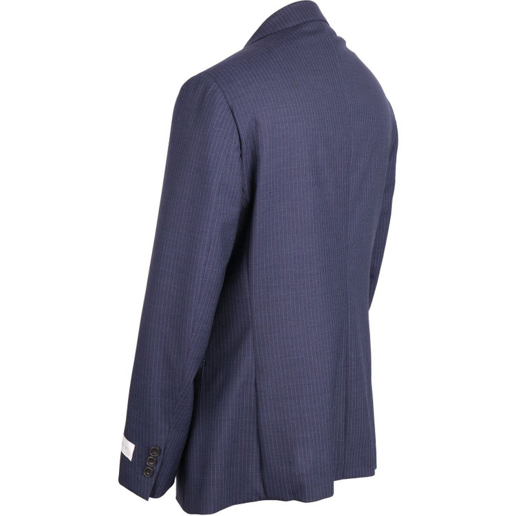 KONAKA　アウトレット 【WEB限定/OUTLET/汚れ・キズ等有】【KANSAIMAN collection White】【春夏】2釦シングルスーツ 1タック/ネイビー×ストライプ ネイビー系(紺)