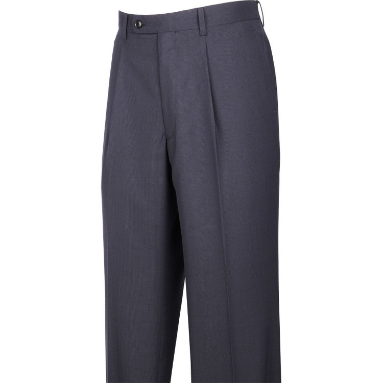 トゥルートップ 【TRUE TOP】【春夏】2釦シングルスーツ 1タック/ネイビー×チェック/ウォッシャブルパンツ ネイビー系(紺)