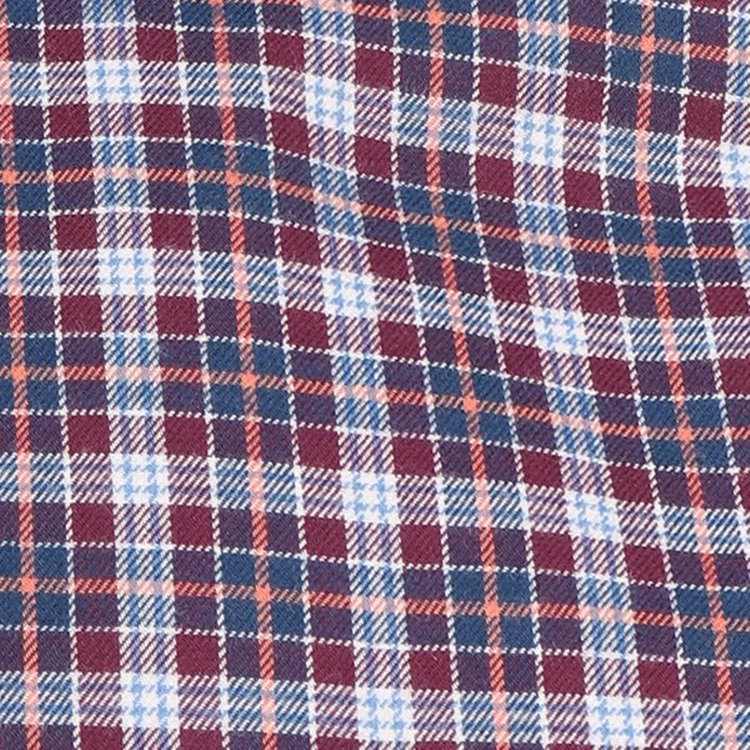 スタンリーブラッカ 【stanley blacker】【長袖】ボタンダウンシャツ/ワイン×ネイビー×ホワイト×チェック/フランネル ネイビー系(紺)