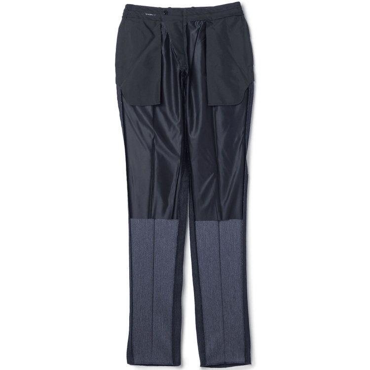 ＪＰ コンフォート 【JOHN PEARSE comfort】【年間】2釦シングルスリーピーススーツ ショートタック/ネイビー/ウエストシャーリング仕様/「ULTRA MOVE」ストレッチ・ウォッシャブル/※裾上げ必要 青中間