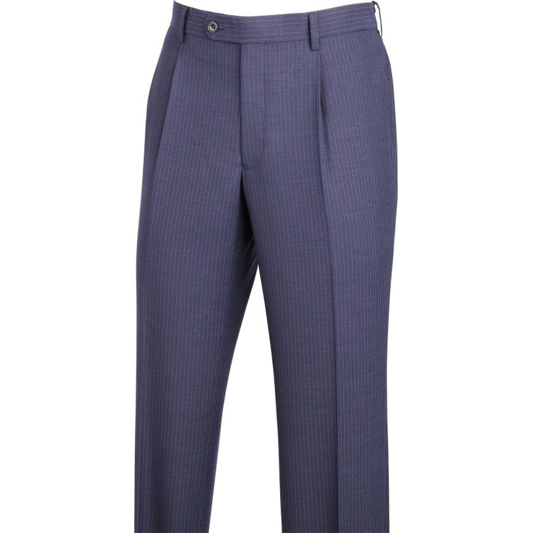 KONAKA　アウトレット 【WEB限定/OUTLET/汚れ・キズ等有】【KANSAIMAN collection White】【春夏】2釦シングルスーツ 1タック/ネイビー×ストライプ ネイビー系(紺)