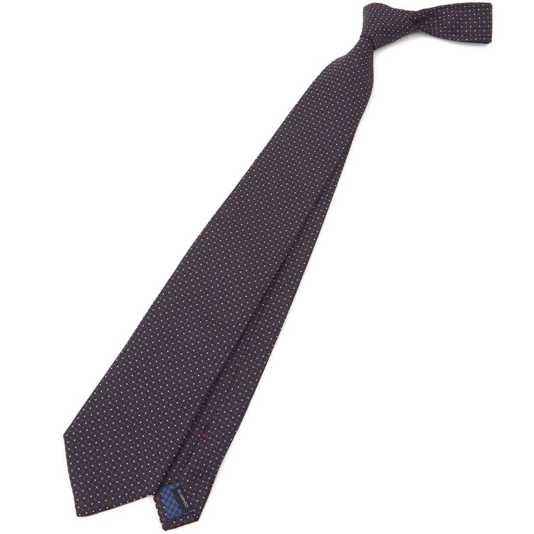 ドナートヴィンチ 【Donato Vinci Italy】シルク小紋柄ネクタイ 8.5cm幅/ワイン/MADE IN JAPAN その他