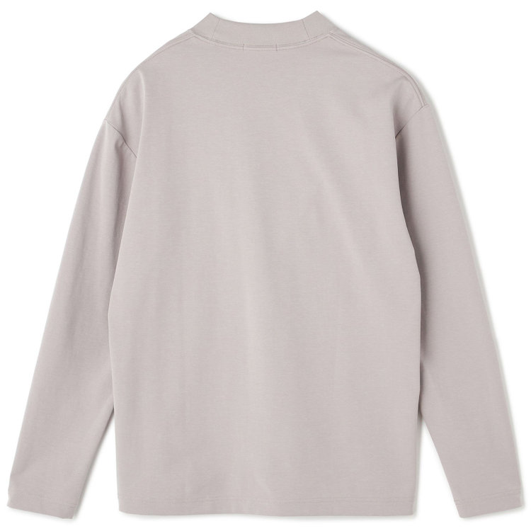 ジョンピアース 【JOHN PEARSE comfort navy】モックネックロングTシャツ/グレー/「吸汗速乾」「接触冷感」「UV加工」 グレー淡色
