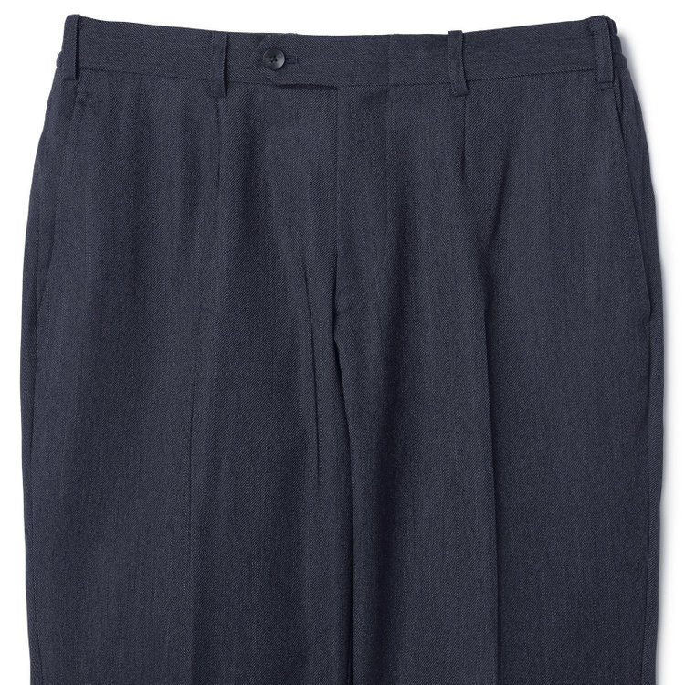 ＪＰ コンフォート 【JOHN PEARSE comfort】【年間】2釦シングルスリーピーススーツ ショートタック/ネイビー/ウエストシャーリング仕様/「ULTRA MOVE」ストレッチ・ウォッシャブル/※裾上げ必要 青中間