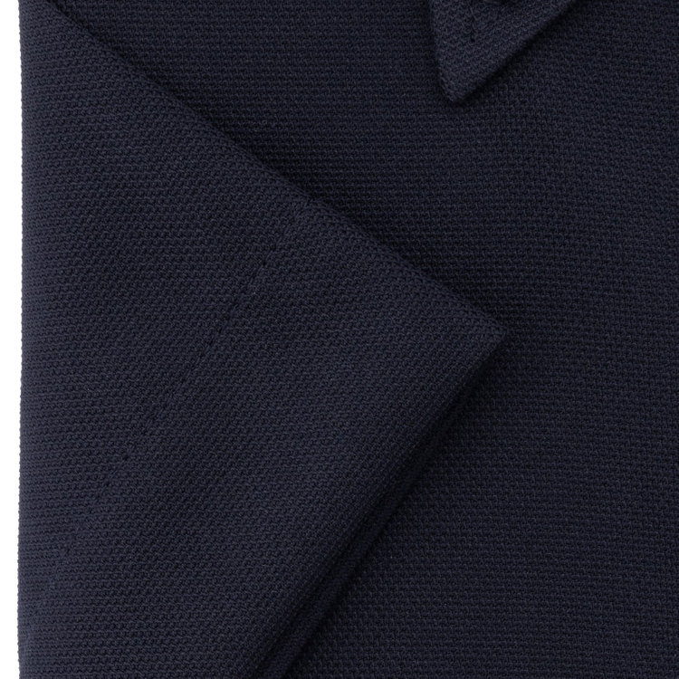 ジョンピアースブラック 【半袖】【JOHN PEARSE Black】【ノーアイロン】ボタンダウンドレスワイシャツ/ネイビー×ドビー/ULTRA MOVE/ニット素材 紺中間