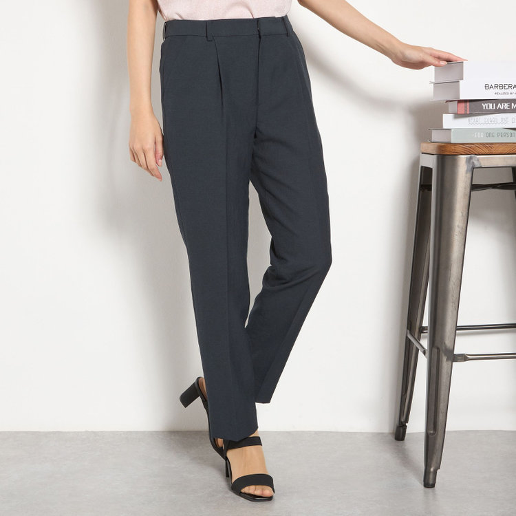 ソノタ（KONAKA用） 【Diana】【春夏】テーパードパンツ/ネイビー/ウォッシャブル＆ストレッチ/裾上げ済仕様 紺中間