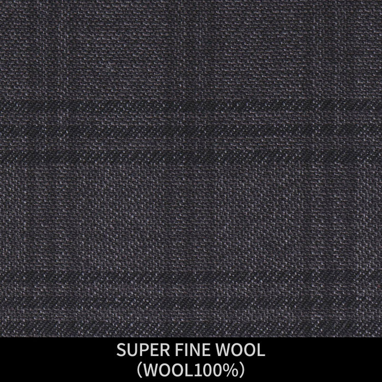 ジョンピアース 【パターンオーダー】【JOHN PEARSE WHITE 2釦】【秋冬】スーツ/SUPER FINE WOOL/ダークグレー×チェック(WOOL100%) グレー系(灰)