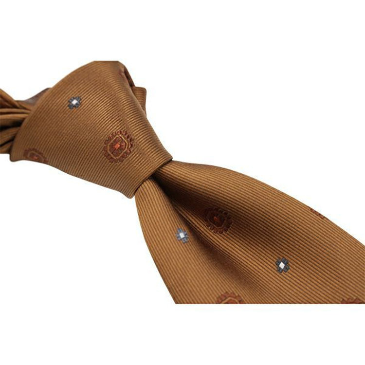 KONAKA　アウトレット 【WEB限定/OUTLET/汚れ・キズ等有】【JOHN PEARSE White】シルク小紋ネクタイ8.0cm幅/ブラウン ブラウン系(茶)