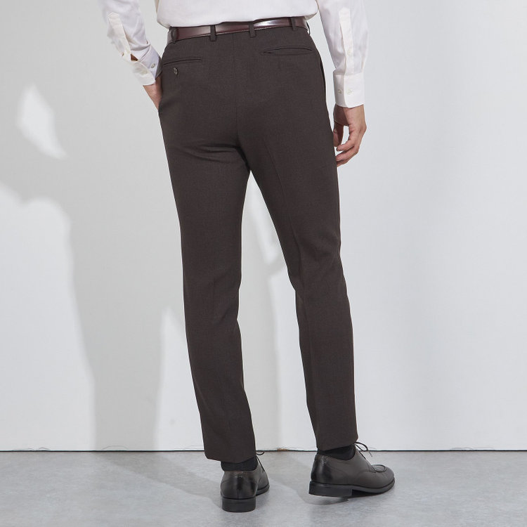 ＪＰコンフォート ネイビー 【JOHN PEARSE comfort navy】【秋冬】1タックパンツ/ブラウン/ウエストムーブ仕様/ULTRA MOVE/※裾上げ必要 茶中間