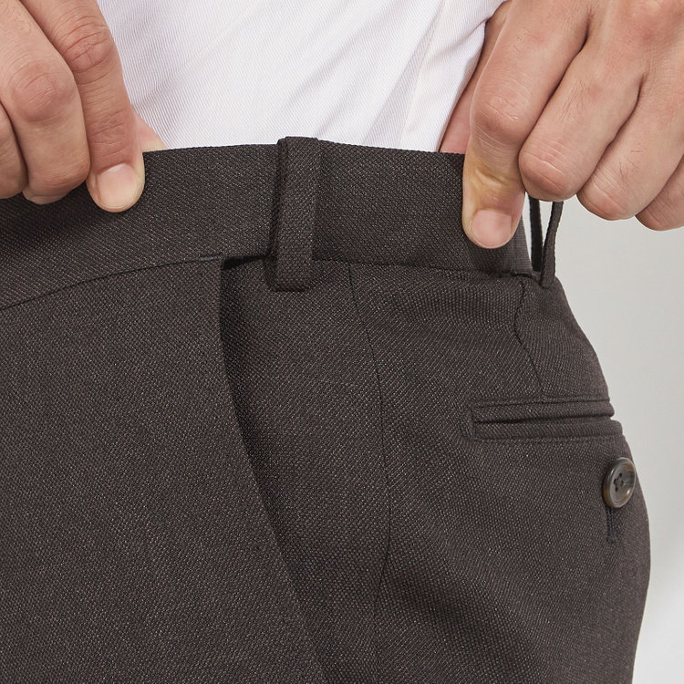 ＪＰコンフォート ネイビー 【JOHN PEARSE comfort navy】【秋冬】1タックパンツ/ブラウン/ウエストムーブ仕様/ULTRA MOVE/※裾上げ必要 茶中間