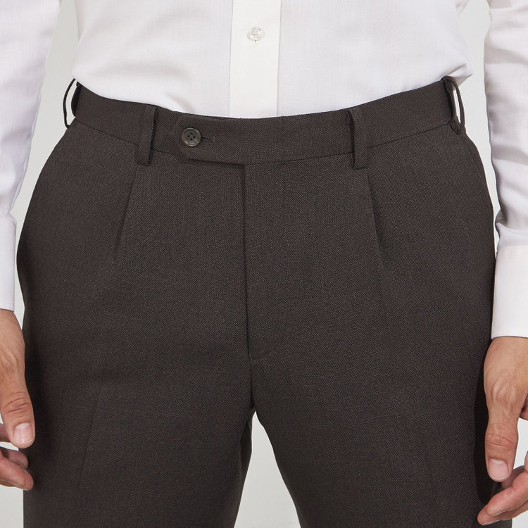 ＪＰコンフォート ネイビー 【JOHN PEARSE comfort navy】【秋冬】1タックパンツ/ブラウン/ウエストムーブ仕様/ULTRA MOVE/※裾上げ必要 茶中間