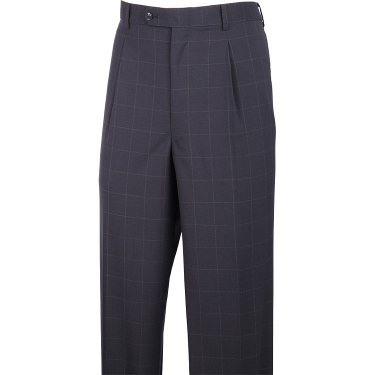 ジョンピアース 【JOHN PEARSE White】【春夏】2釦シングルスーツ 1タック/ネイビー×ウィンドペン/CORDURA ネイビー系(紺)