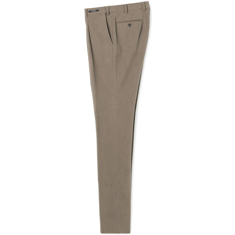 ＪＰコンフォート ネイビー 【JOHN PEARSE comfort navy】【秋冬】ワンタックパンツ/ ブラウン×コーデュロイ / ウエストムーブ仕様 /ウォッシャブル ※裾上げ必要 茶淡色