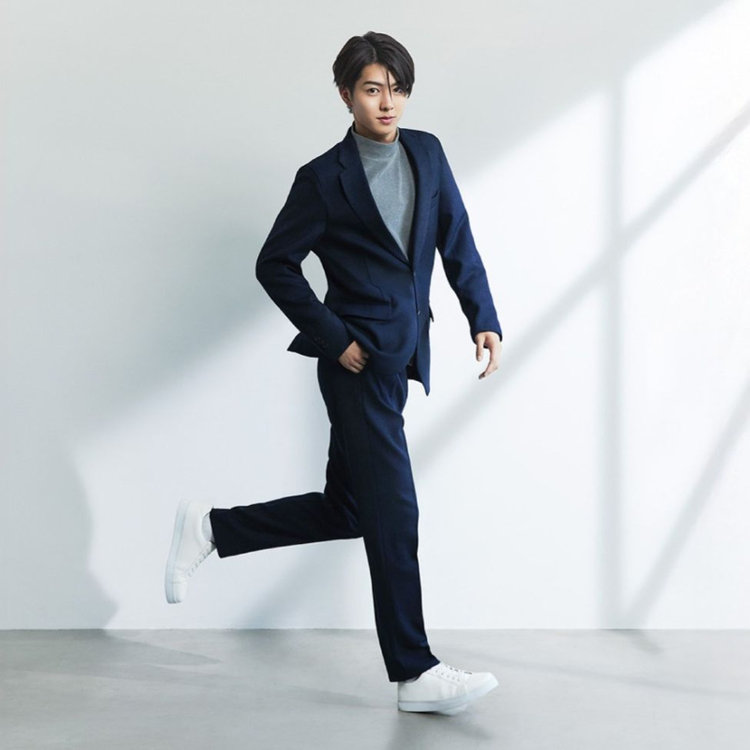 ＵＷＳ ＷＯＲＫ ビジカジセットアップ【ULTRA WORK SUIT】【秋冬】2釦ジャケット/ネイビー 紺濃色