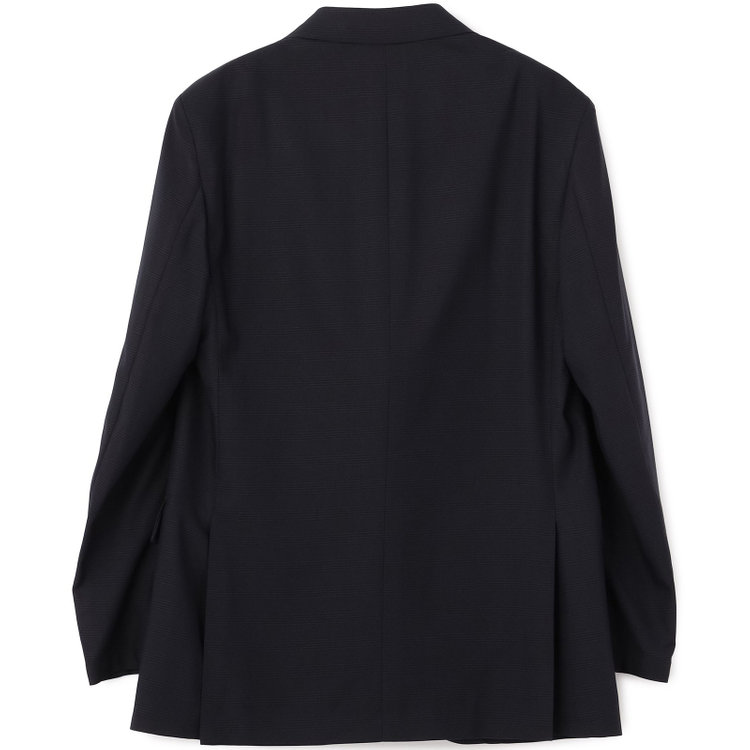 ＪＰ コンフォート 【JOHN PEARSE comfort】【春夏】2釦シングルスーツ 1タック/ネイビー×チェック/ウエストシャーリング/COOL MAX/※パンツ裾上げ済み仕様 紺中間