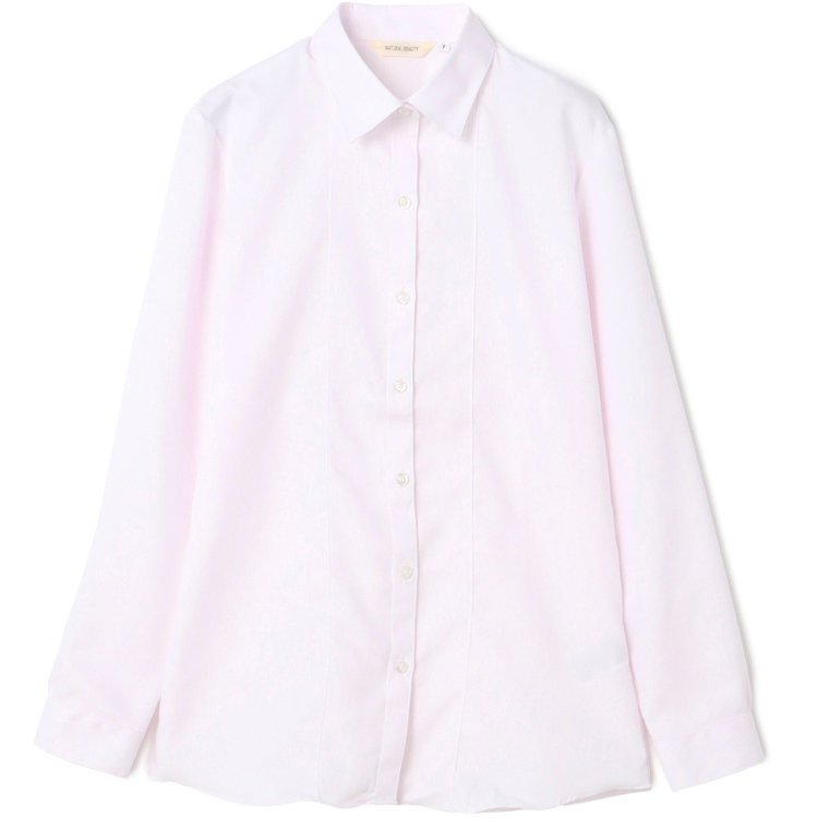 KONAKA　アウトレット 【WEB限定/OUTLET/汚れ・キズ等有】【NATURAL BEAUTY】リボン取り外しブラウス/ペールピンク×ドビー 赤淡色