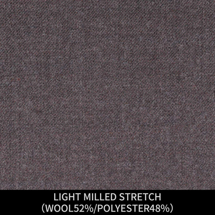 ジョンピアース 【パターンオーダー】【JOHN PEARSE WHITE 2釦】【秋冬】スーツ/LIGHT MILLED STRETCH/ブラウン×無地(WOOL52%/POLYESTER48%) ブラウン系(茶)