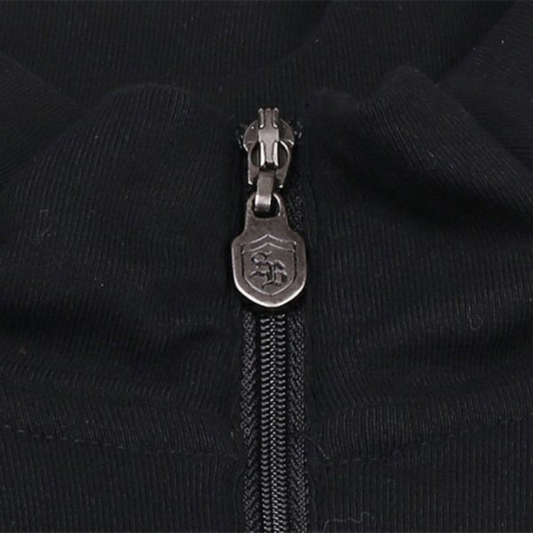 スタンリーブラッカ 【stanley blacker new york】【長袖】胸刺繍スムースハーフジップカットソー/ブラック ブラック系(黒)