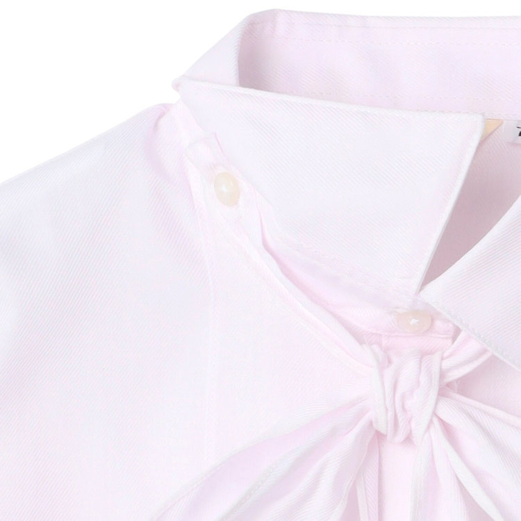 KONAKA　アウトレット 【WEB限定/OUTLET/汚れ・キズ等有】【NATURAL BEAUTY】リボン取り外しブラウス/ペールピンク×ドビー 赤淡色