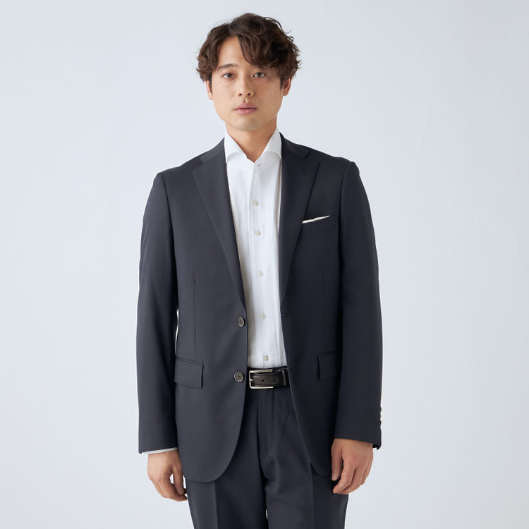 ＪＰ コンフォート 【ULTRA MOVE CROSS】【JOHN PEARSE comfort】【年間】2釦シングルジャケット/ネイビー×カルゼ 紺濃色