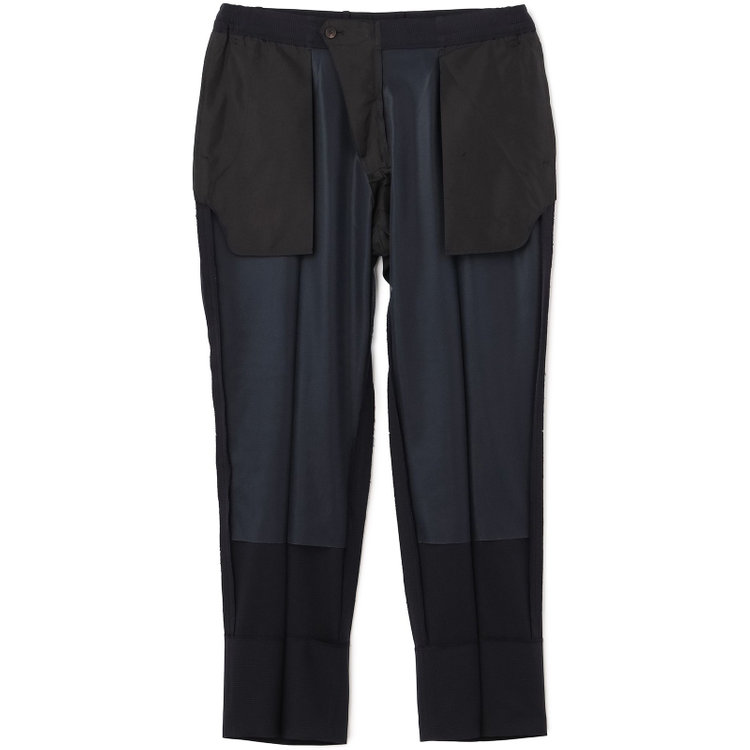ＪＰ コンフォート 【JOHN PEARSE comfort】【春夏】2釦シングルスーツ 1タック/ネイビー×チェック/ウエストシャーリング/COOL MAX/※パンツ裾上げ済み仕様 紺中間