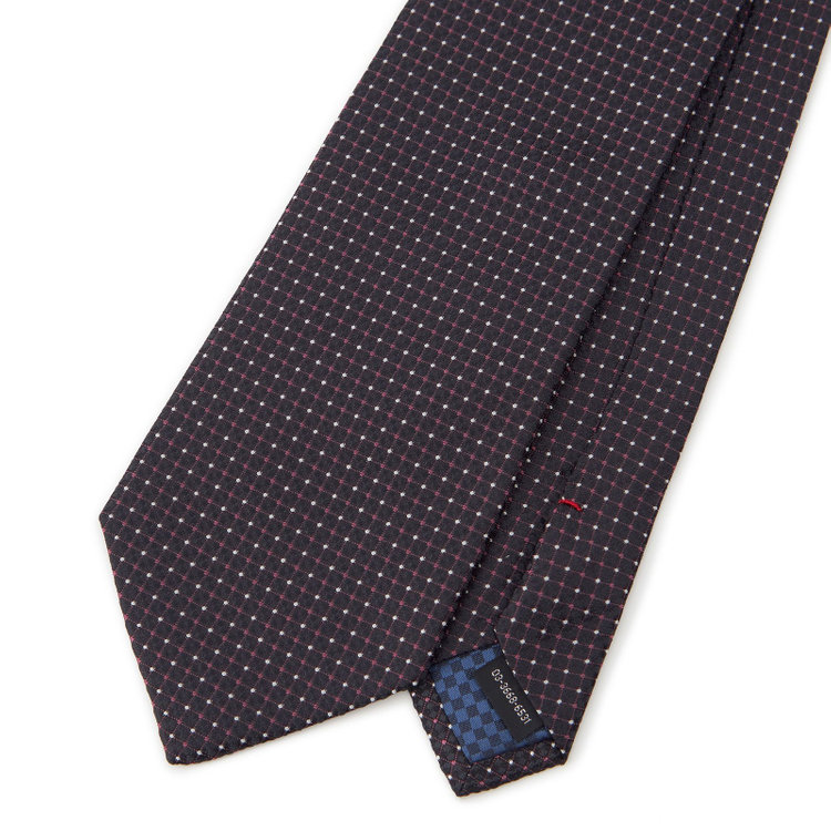 ドナートヴィンチ 【Donato Vinci Italy】シルク小紋柄ネクタイ 8.5cm幅/ワイン/MADE IN JAPAN その他