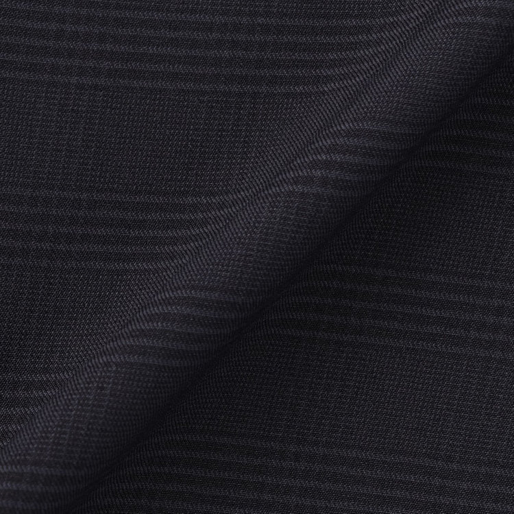 ＪＰ コンフォート 【JOHN PEARSE comfort】【春夏】2釦シングルスーツ 1タック/ネイビー×チェック/ウエストシャーリング/COOL MAX/※パンツ裾上げ済み仕様 紺中間