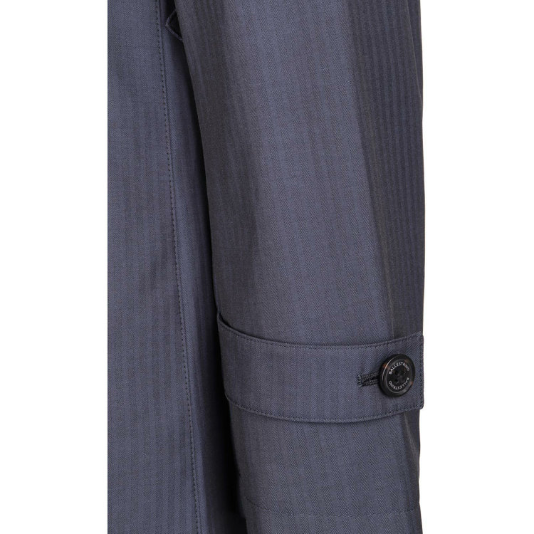 ソノタ（KONAKA用） 【雨雪の日】【ステンカラー】新合繊コート/ネイビー×ストライプ ネイビー系(紺)